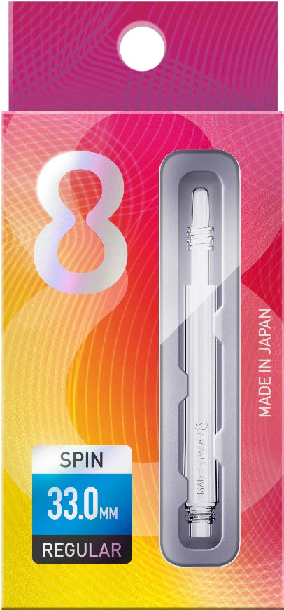 ! Target 8 Flight Spin Shaft Clear Medium