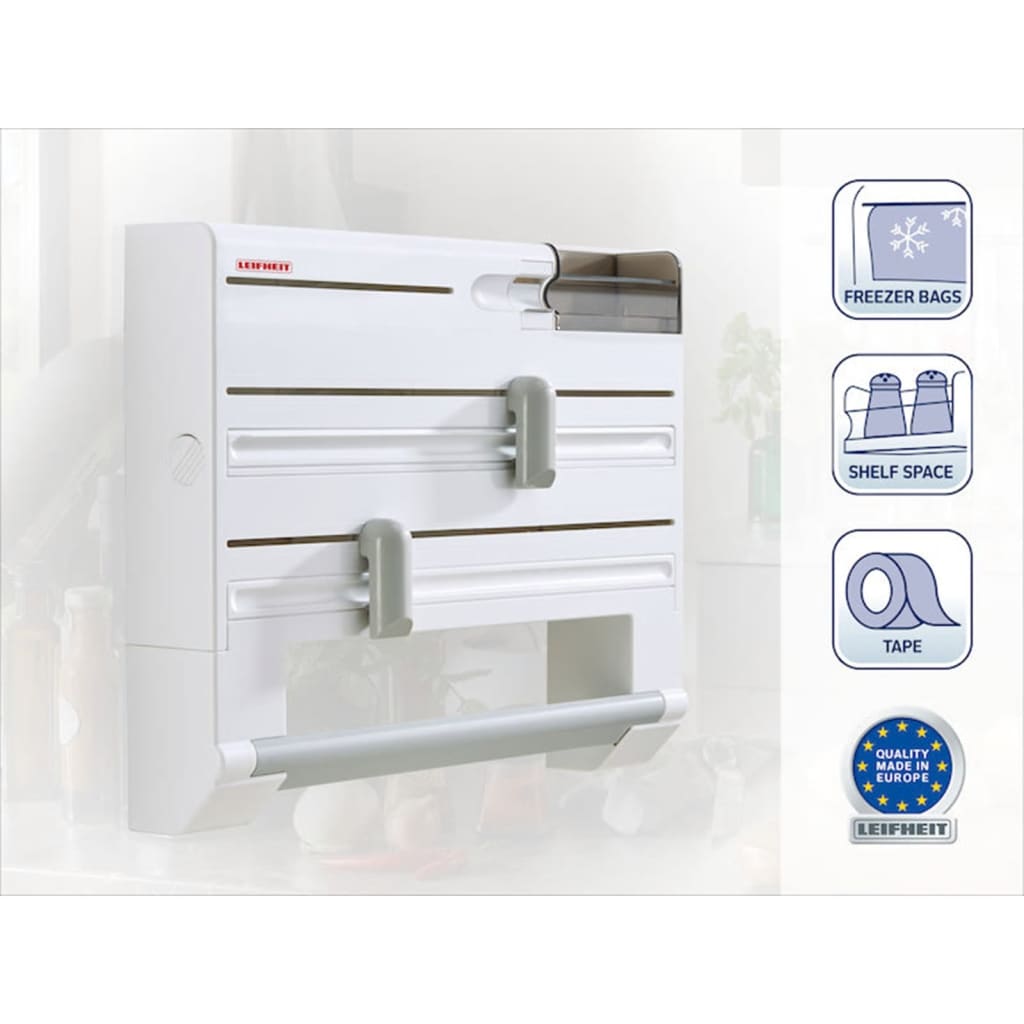 Leifheit keukenrolhouder parat plus wit ps, pe, staal, abs