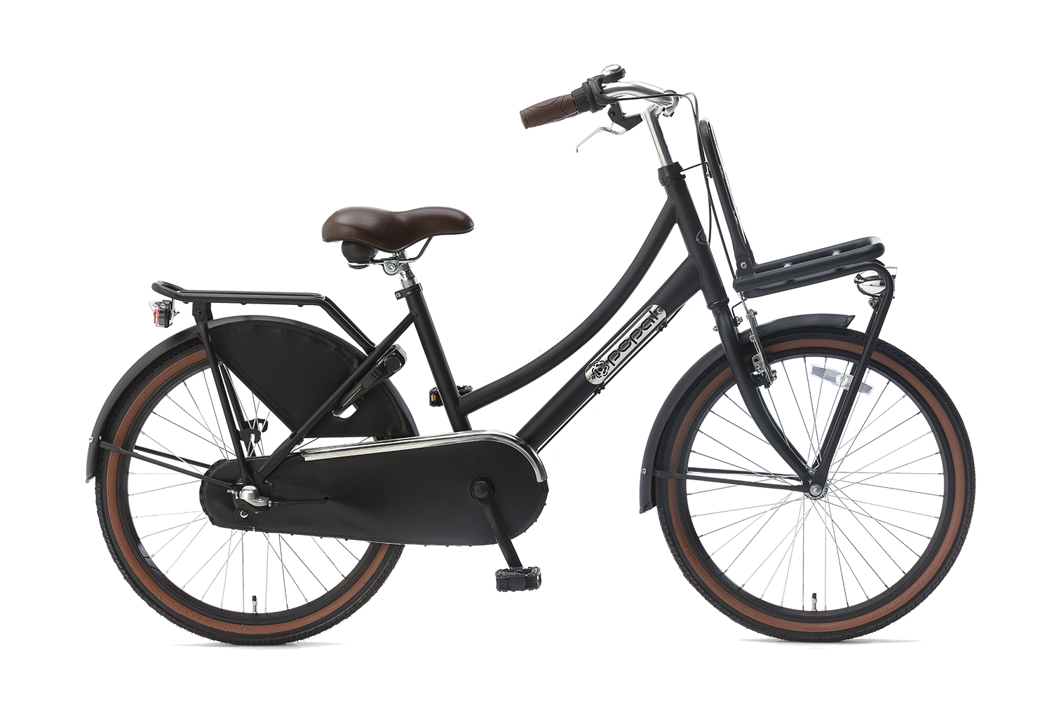 popal | meisjesfiets | daily dutch basic+ 22 | staal | zwart
