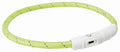 Trixie lichtgevende halsband hond flash usb tpu nylon groen