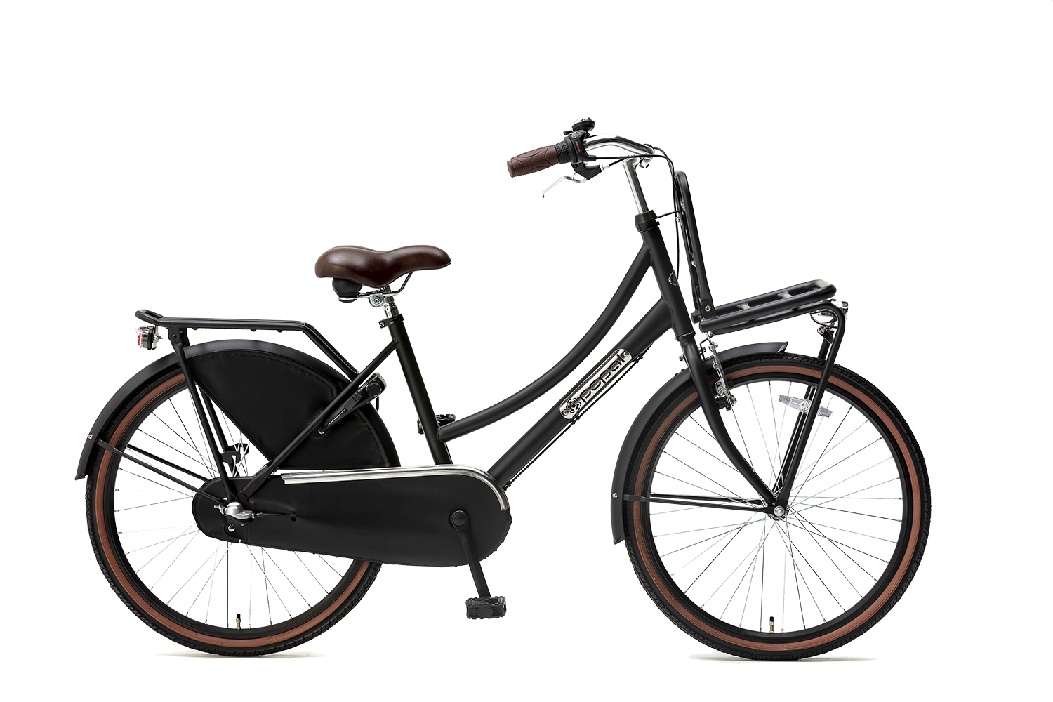 popal | meisjesfiets | daily dutch basic+ 24 | staal | zwart