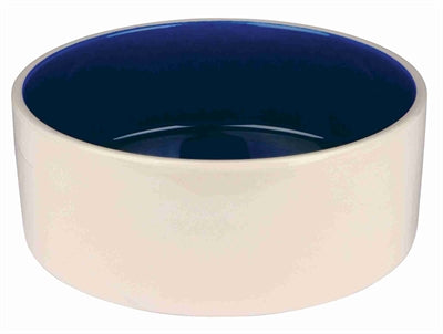 Trixie Voerbak keramiek creme / blauw