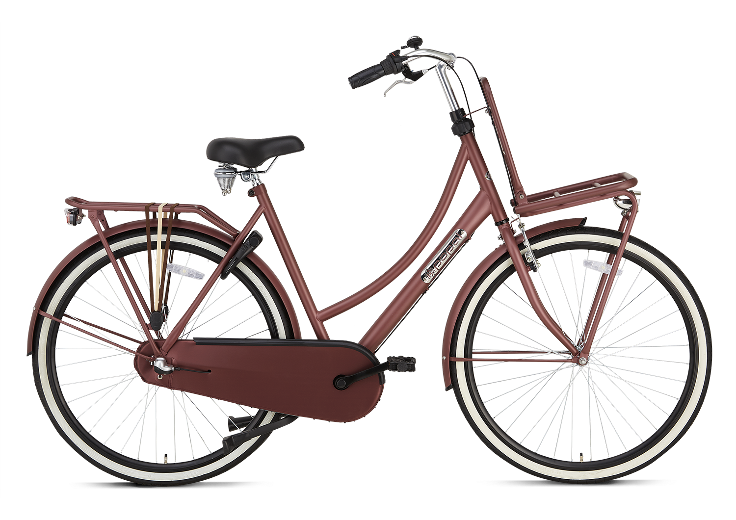 Popal Damesfiets daily dutch basic+ 28 staal rood