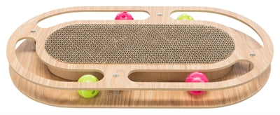 Trixie Krabkarton met speelgoed hout met catnip