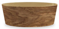Tarhong Voerbak hond olive melamine houtprint zandkleur