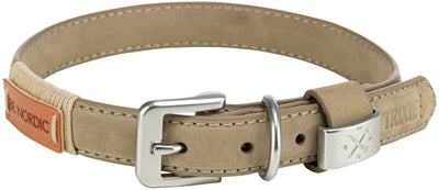 Trixie Halsband hond be nordic leer zand beige