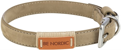Trixie Halsband hond be nordic leer zand beige
