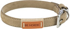 Trixie halsband hond be nordic leer zand beige
