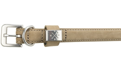 Trixie halsband hond be nordic leer zand beige