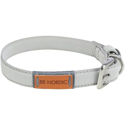 Trixie Halsband hond be nordic leer grijs