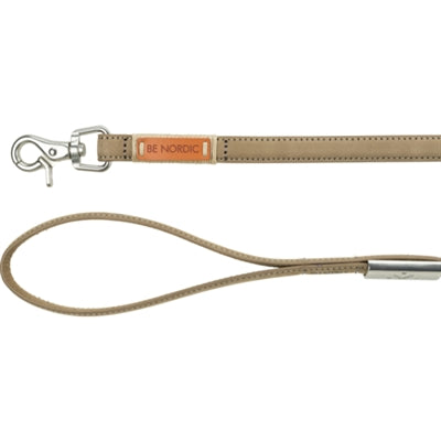 Trixie Hondenriem be nordic leer zand beige