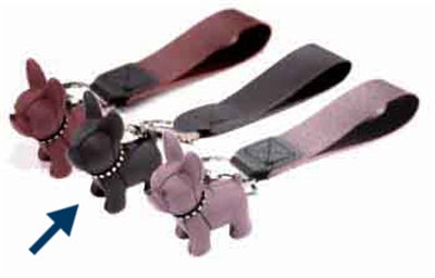 Croci Sleutelhanger bulldog zwart