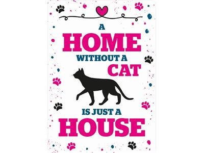 Plenty gifts Waakbord blik home without a cat