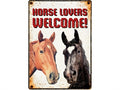 Plenty gifts Waakbord blik horse lovers welcome