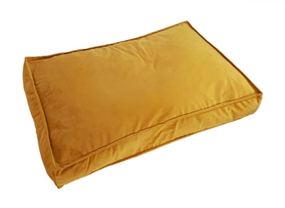 Madison Friends hondenkussen lounge velvet geel
