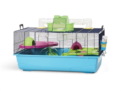 Savic Hamsterkooi heaven metro lichtblauw / donkerblauw