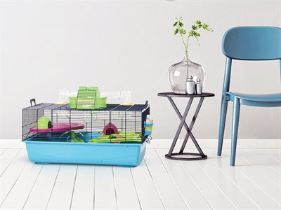 Savic Hamsterkooi heaven metro lichtblauw / donkerblauw