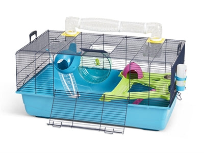 Savic Hamsterkooi sky metro lichtblauw / donkerblauw