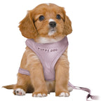 trixie hondentuig junior puppy softtuig met riem lila