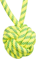 Trixie aquatoy touw met bal drijvend polyester geel groen