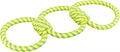 Trixie aquatoy touw trekspeeltje ringen polyester geel groen