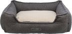 Trixie Be eco gerecycled hondenmand coline hoekig donkergrijs / beige