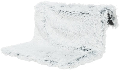trixie radiator hangmat harvey langhaar pluche velours wit zwart