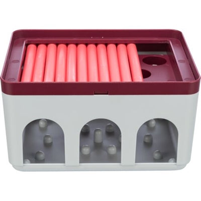 trixie cat activity rod box wit bordeaux