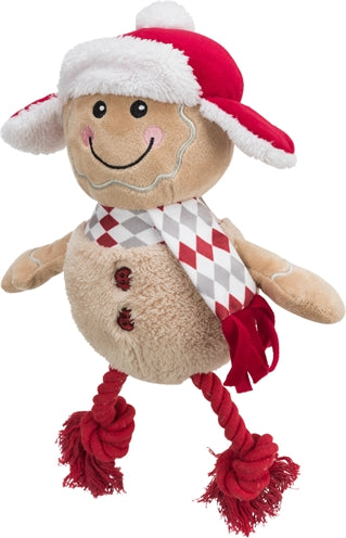 trixie xmas peperkoekman met flostouw benen pluche katoen