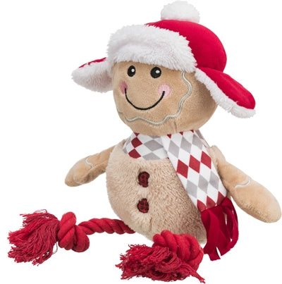 trixie xmas peperkoekman met flostouw benen pluche katoen
