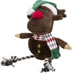Trixie Xmas rendier met flostouw benen pluche katoen