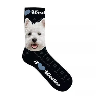 Plenty gifts Sokken westie zwart