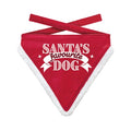 Plenty gifts Kerst bandana santa's favourite dog rood