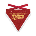 Plenty gifts Kerst bandana kat meowy xmas met glitters rood