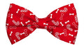 Plenty gifts Kerst vlinderstrik bot / candy cane rood