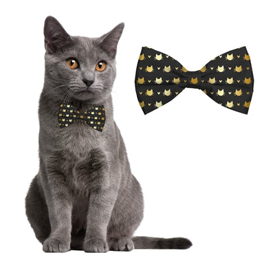 Plenty gifts Kerst vlinderstrik kat zwart