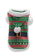 Plenty gifts Kerst hondenjas gestreept print rood groen