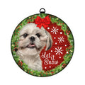 Plenty gifts Kerstbal tin let it snow shih tzu