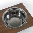 Rosewood Voerbak voerstandaard slow feeder dubbel hout / metaal