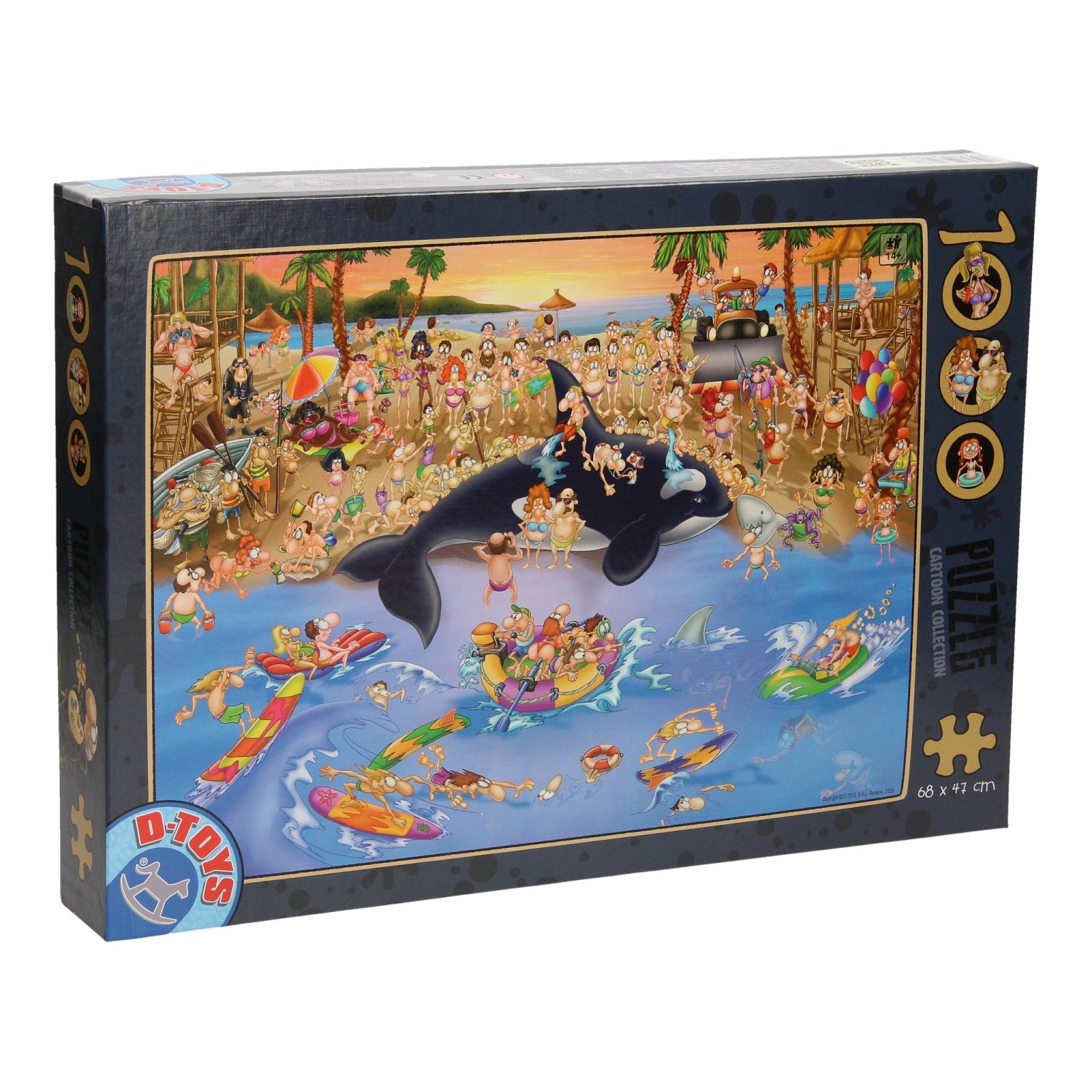 Cartoon Legpuzzel 1.000st Dagje op het Strand