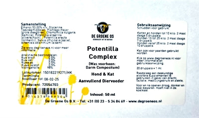 De groene os Potentilla complex hond / kat