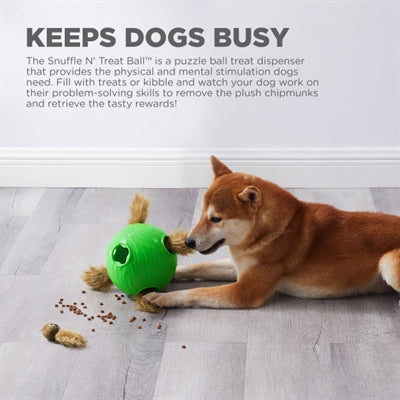 Outward hound nina ottosson dog snuffle n' treat bal groen