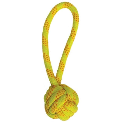 Happy pet Ropee bal tugger flostouw geel / oranje