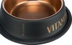 trixie be nordic voer waterbak rvs rubber zwart brons