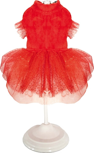 Croci Honden jurk xmas sparkling rood