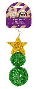 Cupid & comet Kerstboom rattanballen met ster