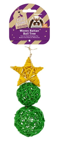 Cupid & comet Kerstboom rattanballen met ster
