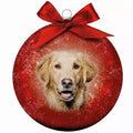 Plenty gifts Kerstbal frosted golden retriever rood