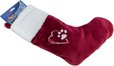 Trixie Xmas kerstsok pluche rood wit
