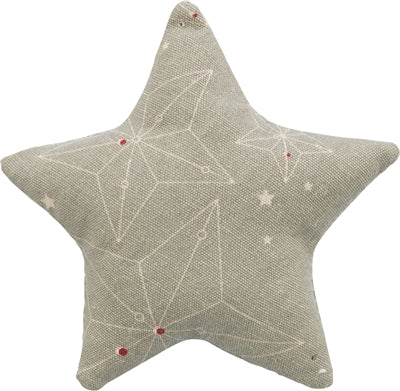 Trixie Xmas speelkussen ster met catnip katoen beige